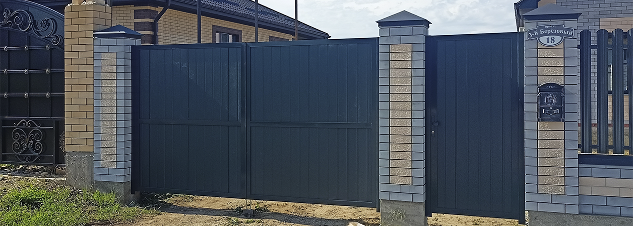 Въездные ворота в Невинномысске под ключ